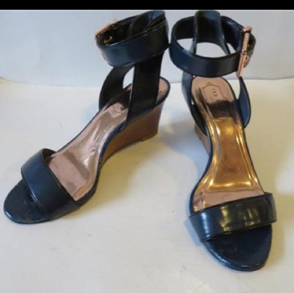TED BAKER LEATHER SANDAL WEDGES